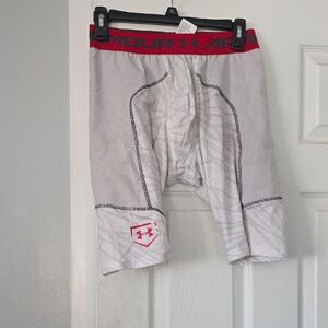 Under Armour Kids' Gray and Red Sports Shorts